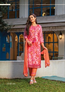 ผ้าไหมซาตินลาย้เหนียวบริสุทธิ์พร้อมผลิตด้วยการพิมพ์ดิจิตอล KURTI สําหรับการขายออนไลน์ - Product Image 6