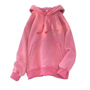 Fabricantes de ropa profesional, Sudadera con capucha desgastada con lavado ácido personalizado para hombre, ropa informal recortada cuadrada de gran tamaño para invierno - Product Image 6