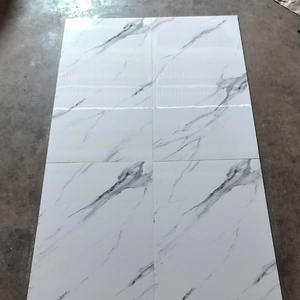 Azulejos de losa de porcelana con aspecto de piedra de mármol gris Satvario pulido de 600x1200mm acabado mate moderno para suelo y pared Interior - Product Image 5