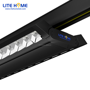 Barre lumineuse LED linéaire UGR<13 à économie d'énergie, 4 fils, 3 phases, 150 lumens par watt, éclairage sur rail LED pour étagère - Product Image 6
