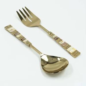 Cuchara de servicio de cuerno de búfalo natural Cuchara hecha a mano duradera para cocinar ensalada y vajilla Cuerno pulido ecológico - Product Image 6