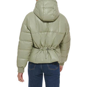 Women Cinch-Waist Puffer Jacket Lightweight Warm Quilted Winter <b>Coat</b> with Adjustable Drawstring Waist Stylish Cold-Weather - Product Image 4