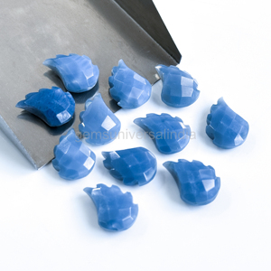 ลูกปัดอัญมณีแกะสลักด้วยมือโอปอลสีฟ้าธรรมชาติแกะสลักด้วยมือโอปอลสีฟ้า11x15มม. อัญมณีหลวมอัญมณีแกะสลักสำหรับทำเครื่องประดับทำโดยผู้ผลิตจำนวนมาก - Product Image 1
