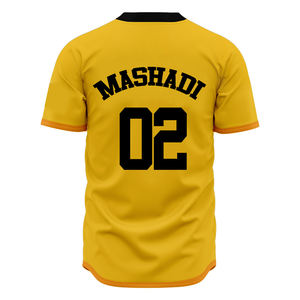 Vente en gros de maillots boutonnés de baseball avec logo brodé, chemises personnalisées de baseball pour hommes, impression par sublimation de la meilleure qualité - Product Image 2