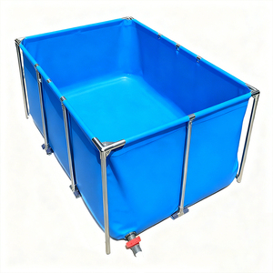 Piscine intégrée tout-en-un avec cadre en acier inoxydable, toile imperméable, pompe à air intégrée, filtre, température extrême, portable, durable, personnalisable pour - Product Image 1
