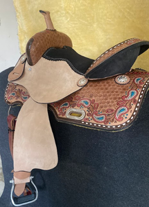 Selle de cheval western en cuir véritable Mousmi MSD 103147 avec logo personnalisé, taille 15 pouces, tailles personnalisées, portable - Product Image 6