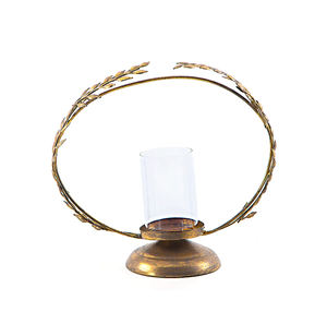 Portavelas de Hierro Dorado Antiguo Hecho a Mano, Personalizado, Ecológico y Portátil para Decoración del Hogar, Bodas y Navidad - Product Image 3
