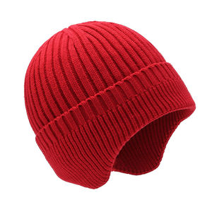 Gorro de Invierno de Alta Calidad para Protección de Orejas, Gorro de Acrílico Liso con Estampado y Bordado OEM de Fábrica, Gorro Jacquard - Product Image 3