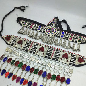 Ensemble de bijoux afghan de style traditionnel pour dames prix de gros couleur et taille personnalisées femmes ensembles de bijoux afghans en gros - Product Image 5