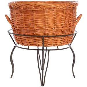 Unique Design Dining Table Top Decor Bamboo Wooden Fruit Basket With Black <b>Stand</b> Decorative Fruit <b>Vegetable</b> Container Basket - Product Image 1