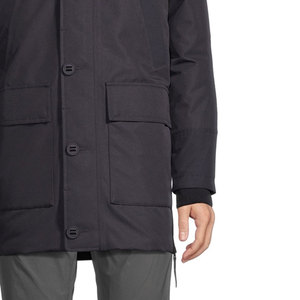 Parka respirante, veste longue de haute qualité, unisexe, doublée en polaire, imperméable, avec couleurs unies, capuche en fourrure, parka pour homme - Product Image 6