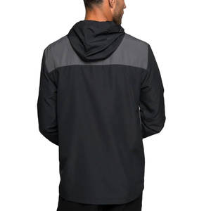 เสื้อกันลมไนลอนโพลีเอสเตอร์น้ำหนักเบาสำหรับผู้ชายเสื้อขนเป็ดกันลมระบายอากาศได้ดีแห้งเร็วมีซิปสำหรับใส่กลางแจ้งโลโก้ตามสั่ง - Product Image 5