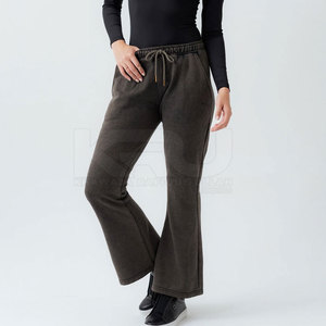 Pantalon de survêtement évasé en toile, léger, respirant, séchage rapide, écologique, toucher doux, design flexible, pour yoga, course à pied, gym - Product Image 3
