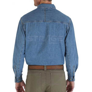 Camisa Vaquera de Algodón 100% Transpirable con Acabado Limpio y Forma Refinada, con un Atractivo Moderno, Comodidad Equilibrada y Ecológica - Product Image 2