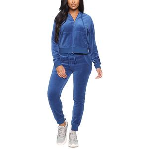 Conjunto de chándal con capucha liso unisex para mujer, chándal personalizado con logotipo de transferencia de calor, 2026 - Product Image 3