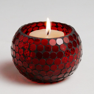 Portavelas Moderno de Cera de Abeja Hecho a Mano con Diseño de Mosaico, Altamente Perfumado para Bodas - Product Image 2
