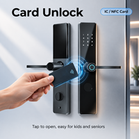 Serrure de porte intelligente sans clé Tuya TTLock de haute qualité avec déverrouillage par mot de passe et carte pour portes en bois