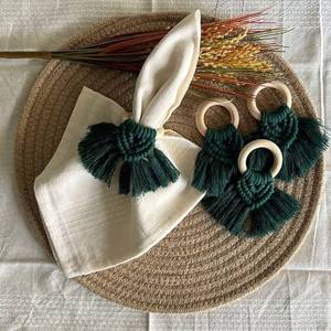 Anillos de Servilleta de Macramé Hechos a Mano |   Estilo Bohemio Ecológico de Primera Calidad |   Tamaño/Color/Logotipo Personalizables para Bodas en Casa - Product Image 6