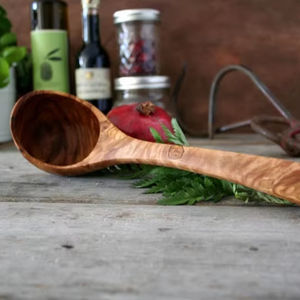 Ensemble de cuillères en bois d'olivier naturel, fait à la main, parfait pour la cuisine, cadeau idéal - Product Image 1
