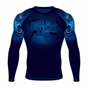 Custom Men <b>Rash</b> <b>Guard</b> MMA <b>BJJ</b> Compression Shirt UV Protection Surf Top Quick Dry Training Wear OEM Wholesale Factory Supplier - Product Image 1