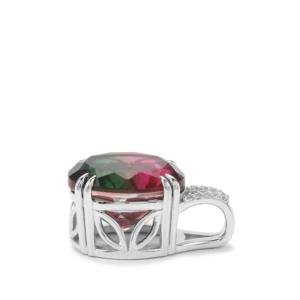 Colgante de Plata de Ley Bicolor con Cuarzo y Circonita Blanca de 14.53 Quilates - Product Image 2