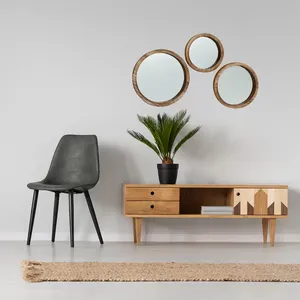 Espejo de ojo de buey de latón náutico moderno de calidad superior de alta venta Espejo de pared de latón de lujo Espejo de ojo de buey de latón con verde - Product Image 2