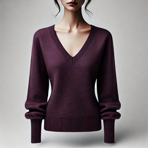 Suéter de Punto Casual para Mujer, Cuello en V, Botones Delanteros, Transpirable, de Viscosa/Algodón, para Invierno, Venta al Por Mayor - Product Image 1