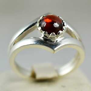 Boho January Birthstone <b>Ring</b> Handmade 925 Sterling <b>Silver</b> Rhodium Perfect Anniversary Birthday Gift for Her <b>Garnet</b> Stone January - Product Image 5