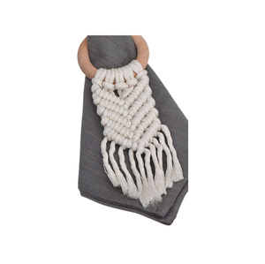 Rond de serviette en macramé décoratif et créatif Design Vaisselle de table Accessoires de cuisine Porte-serviettes de haute finition nouvellement conçu - Product Image 5