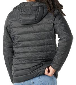 Fabricant de doudoune matelassée personnalisée pour hommes, veste d'hiver brillante, coupe-vent rembourré, veste matelassée à capuche noire épaisse - Product Image 6