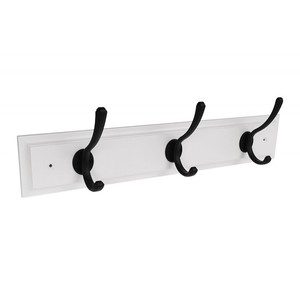 Colgador de pared de madera GAMET, 500x90mm, Blanco/negro - Product Image 1