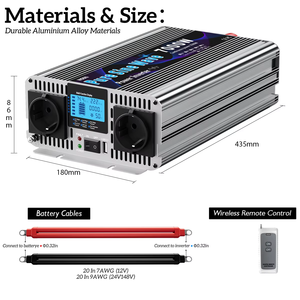 Inversores Solares HOULI, Generador de Onda Sinusoidal Pura, 12v 220v 7000w 6000w 5000w 4000w 3000w, Inversores USB - Product Image 6