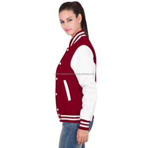 <b>Quilted</b> Cotton Fleece Varsity Jacket for Women with Custom Embroidery and Breathable Design - Product Image 2