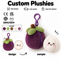 Porte-clés en peluche personnalisé avec pochette zippée OEM ODM et jouet en peluche amovible – Fabricant