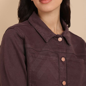 Veste en jean pour femmes grandes tailles, utilisation en extérieur, nouvelle conception, veste en jean pour femmes - Product Image 5