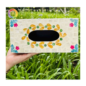 Mother of Pearl Inlay <b>Tissue</b> <b>Box</b> Cover Handmade Wooden Luxury Home Decor Gift, Handmade Shell Inlay Decorative <b>Tissue</b> Cover - Product Image 2