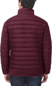 Men Winter Puffer Jacket Ultra Warm Breathable Eco-Friendly Stand Polyester Waterproof Hooded Full <b>Zip</b> Outdoor High Street Front - Product Image 4