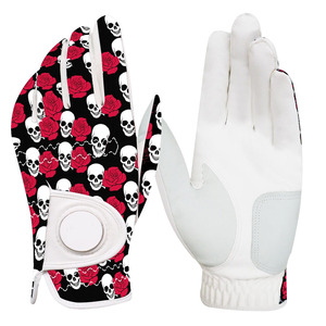 Offre spéciale Gants de golf avec impression en cuir personnalisés Gants de golf durables en cuir de chèvre souple avec logo personnalisé - Product Image 3