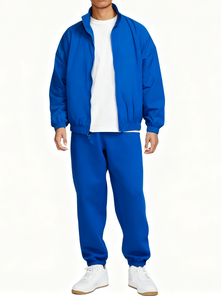 Conjunto Deportivo de Dos Piezas con Logotipo Personalizado para Invierno, Color Sólido, Diseño Simple, Ropa Deportiva Informal, Sudadera con Capucha para Hombre - Product Image 2