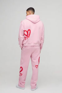 เสื้อฮู้ดดี้ผ้าฝ้ายคุณภาพสูง 100% หนัก 400 GSM ทรงโอเวอร์ไซส์ สไตล์สตรีทแวร์ ดีไซน์กราฟิก พิมพ์ลายนูนแบบกำหนดเอง สำหรับผู้ชาย - Product Image 5