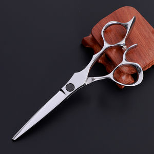 Ciseaux de coiffeur professionnels 6.0 ciseaux de coupe de cheveux de Salon avec de grands trous de doigt fournitures de Salon de coiffure - Product Image 4