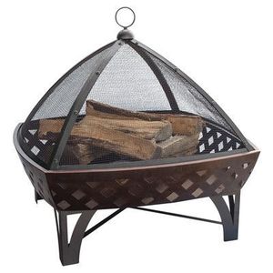 Foyer de jardin avec bol en fer fait à la main et pieds soudés rustiques parfaits pour les lieux de rassemblement d'hiver en plein air - Product Image 2