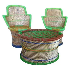 Silla de bambú de lujo 2024 hecha a mano para exteriores redondeada con bordes de cuero asientos cómodos para sala de estar sillas de oficina y jardín - Product Image 5