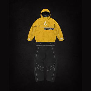 Ensemble coupe-vent léger et imperméable pour l'extérieur de grande taille avec coupe-vent durable en nylon et polyester pour hommes - Product Image 2