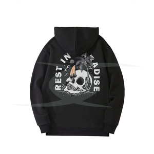 เสื้อฮู้ดแบบสวมหัวเก็บความร้อนของผู้ชาย500gsm เทอร์รี่ผ้าฝ้าย100% ไหล่ตกขนาดใหญ่สำหรับฤดูหนาว - Product Image 2