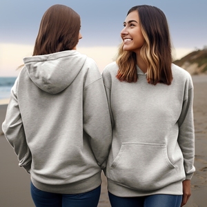 Jersey con capucha de poliéster y algodón de 320-350gsm con estampado personalizado de primera calidad para mujer, ropa de calle informal transpirable, suministro ODM cómodo - Product Image 1