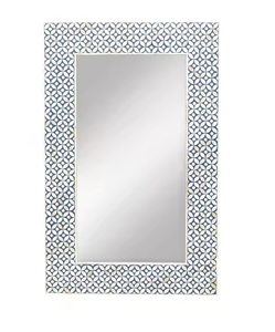 Cadre de miroir incrusté d'os fabriqué à la main avec incrustation de nacre pour décoration murale pour la maison, hôtel ou restaurant par l'artisanat du croissant - Product Image 4