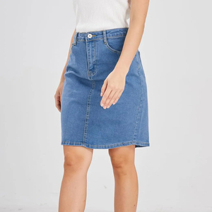 Jupes en jean skinny ajustables, longues et décontractées, dernier design 2026, pour femmes, entièrement respirantes, naturelles, vente en gros à bas prix - Product Image 5