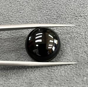 Cabochon carré de pierres précieuses en vrac d'onyx noir naturel 100% coupe excellente fabrication de bijoux en pierre naturelle noire fine fabricant OEM - Product Image 2