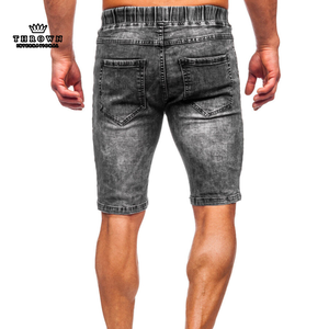 Shorts de Mezclilla para Hombre de Alta Calidad, Personalizados, Estilo Único, Cintura Alta, Desgastados, con Parches Bordados, Inspirados en el Streetwear - Product Image 3